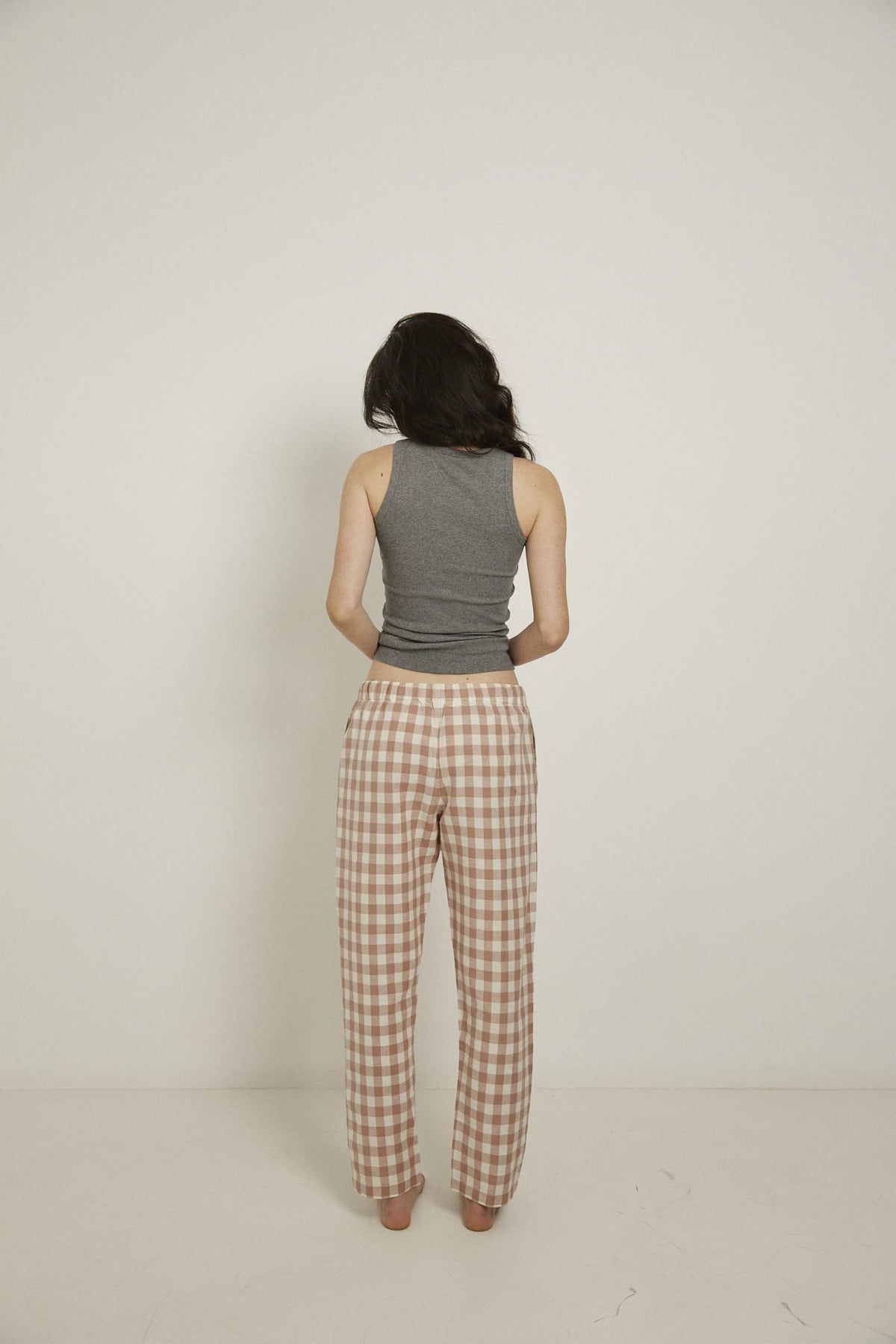 Everyday Pant, Pink/White Check
