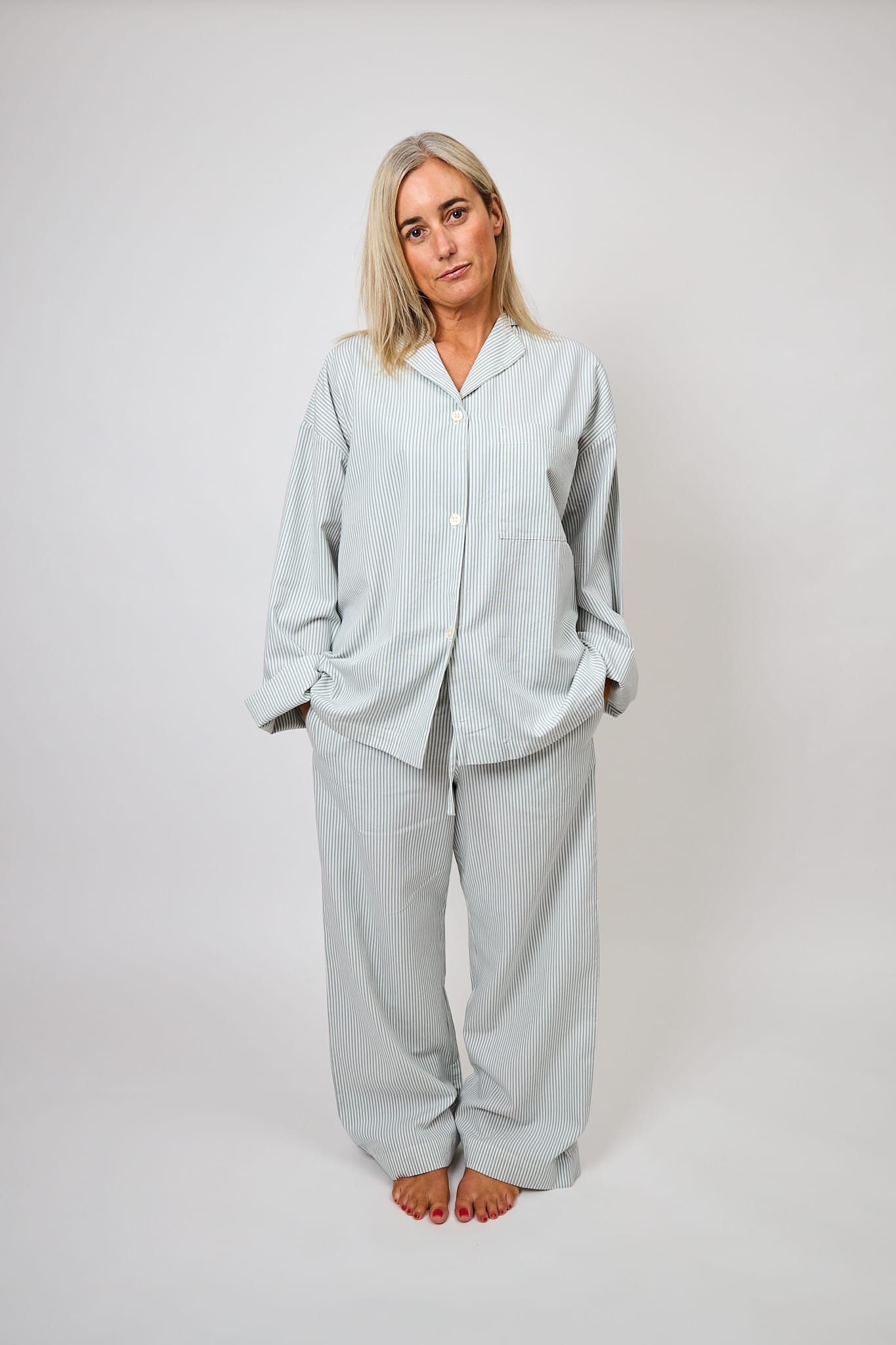 General Sleep Winona Set in 100% organic cotton in colour Ocean Stripe
