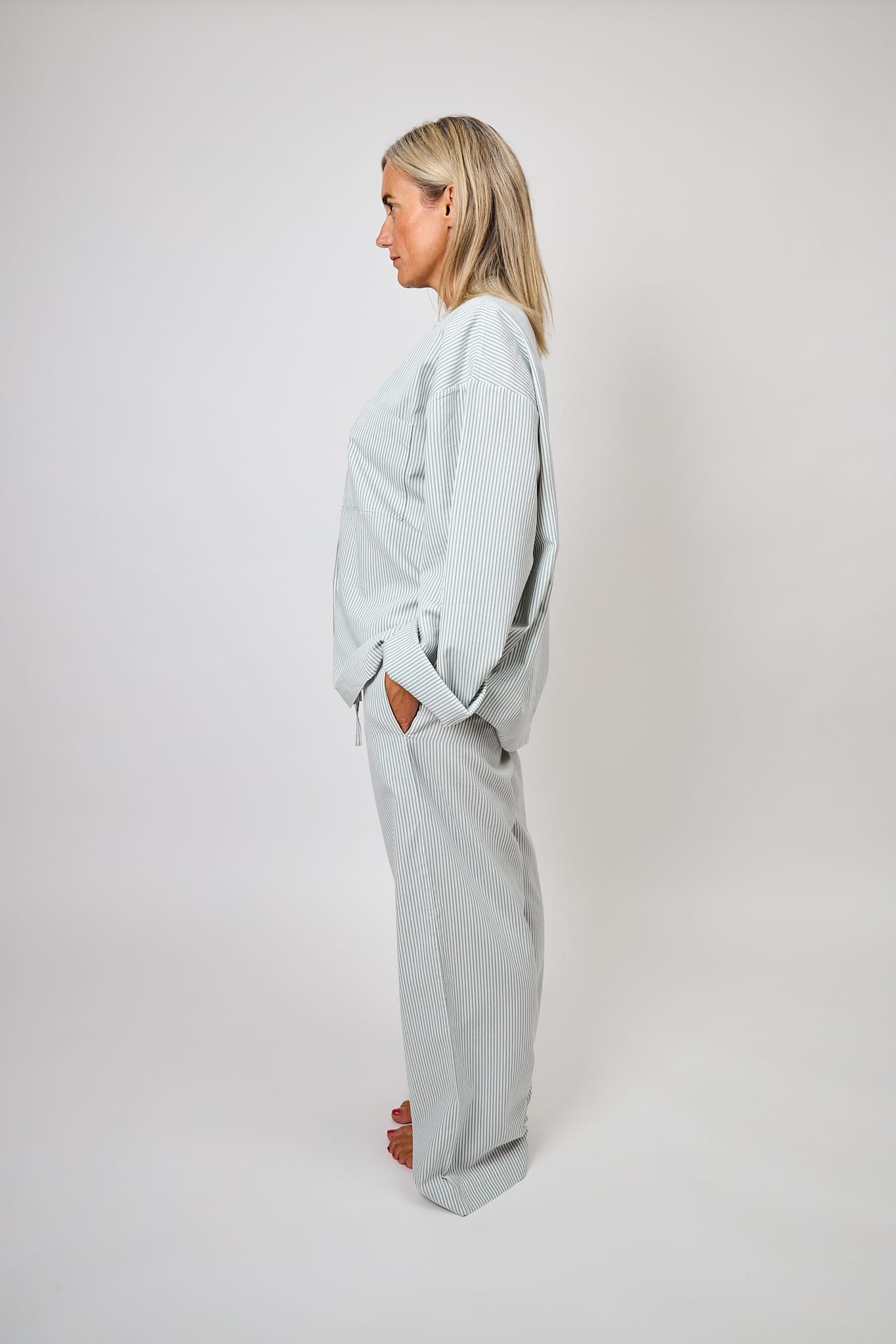 General Sleep Winona Set in 100% organic cotton in colour Ocean Stripe