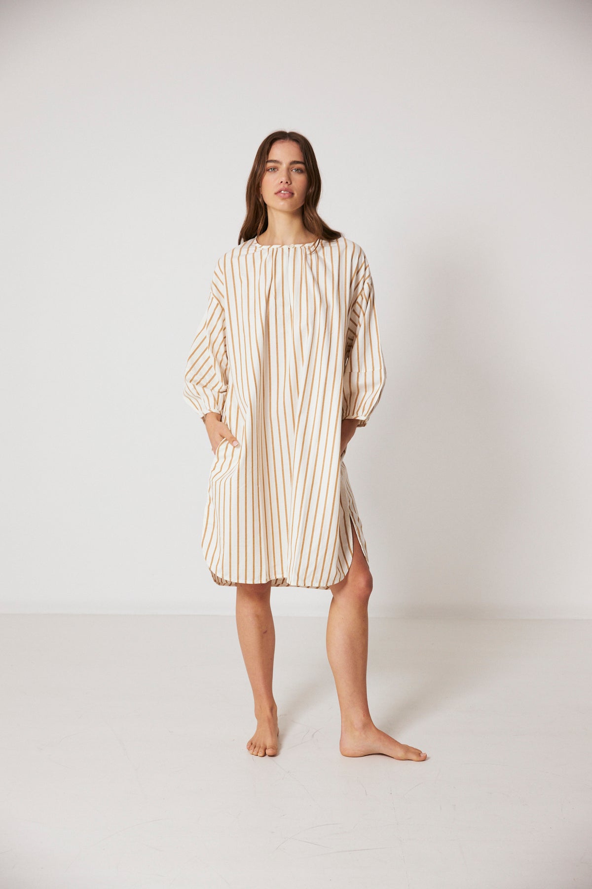 Iris Caftan, Mustard Stripe