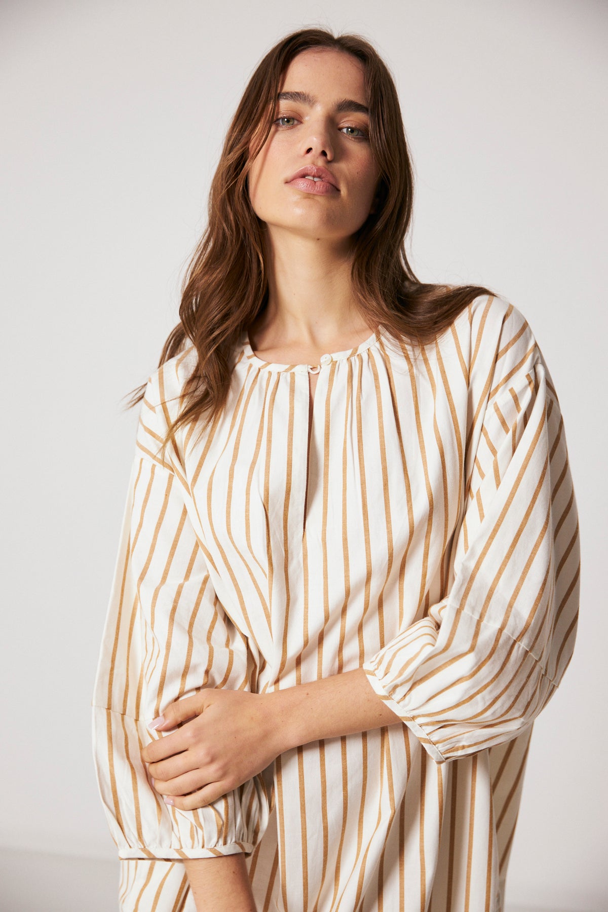 Iris Caftan, Mustard Stripe