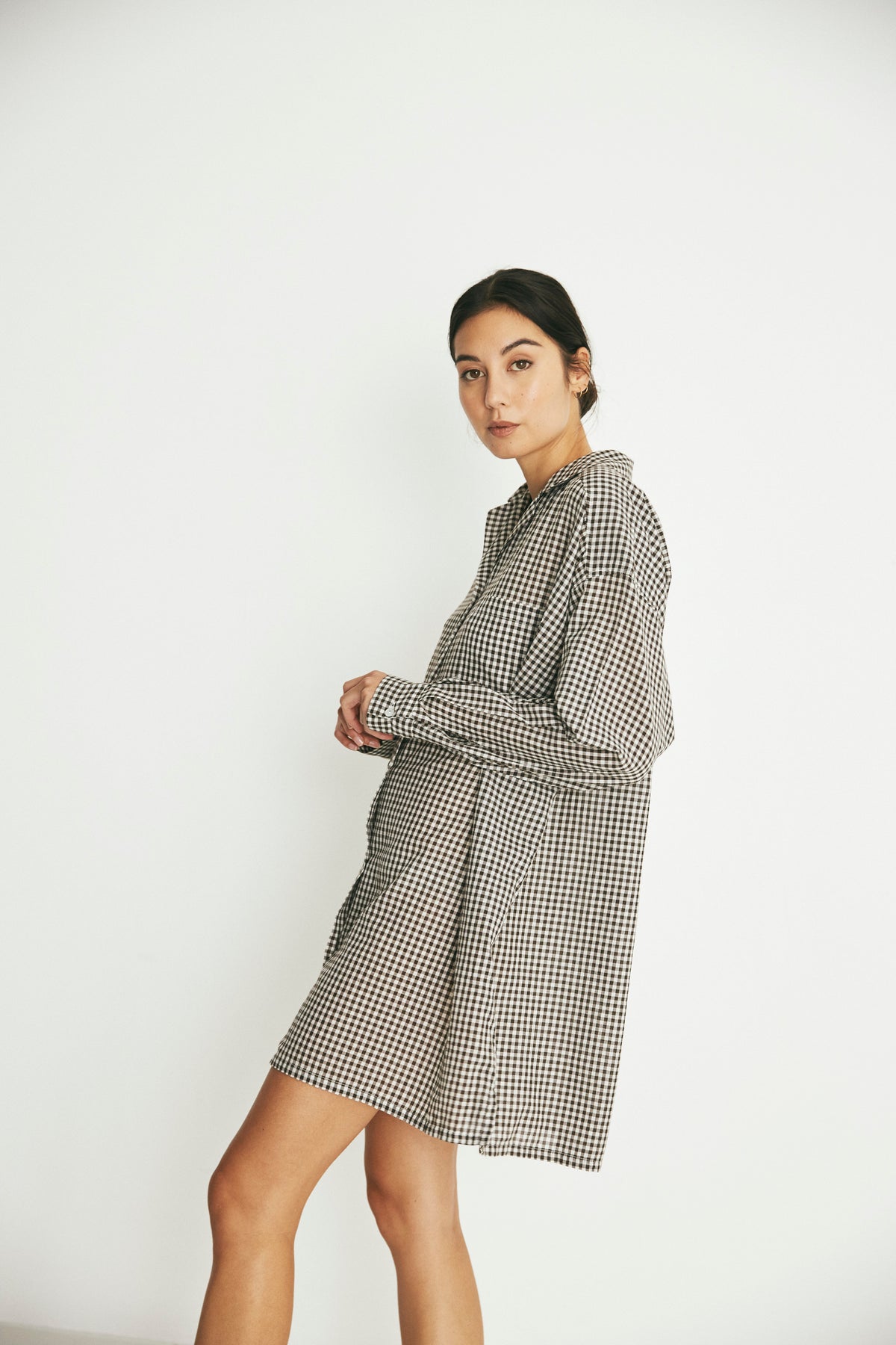 Sleep Shirt, Chocolate Gingham