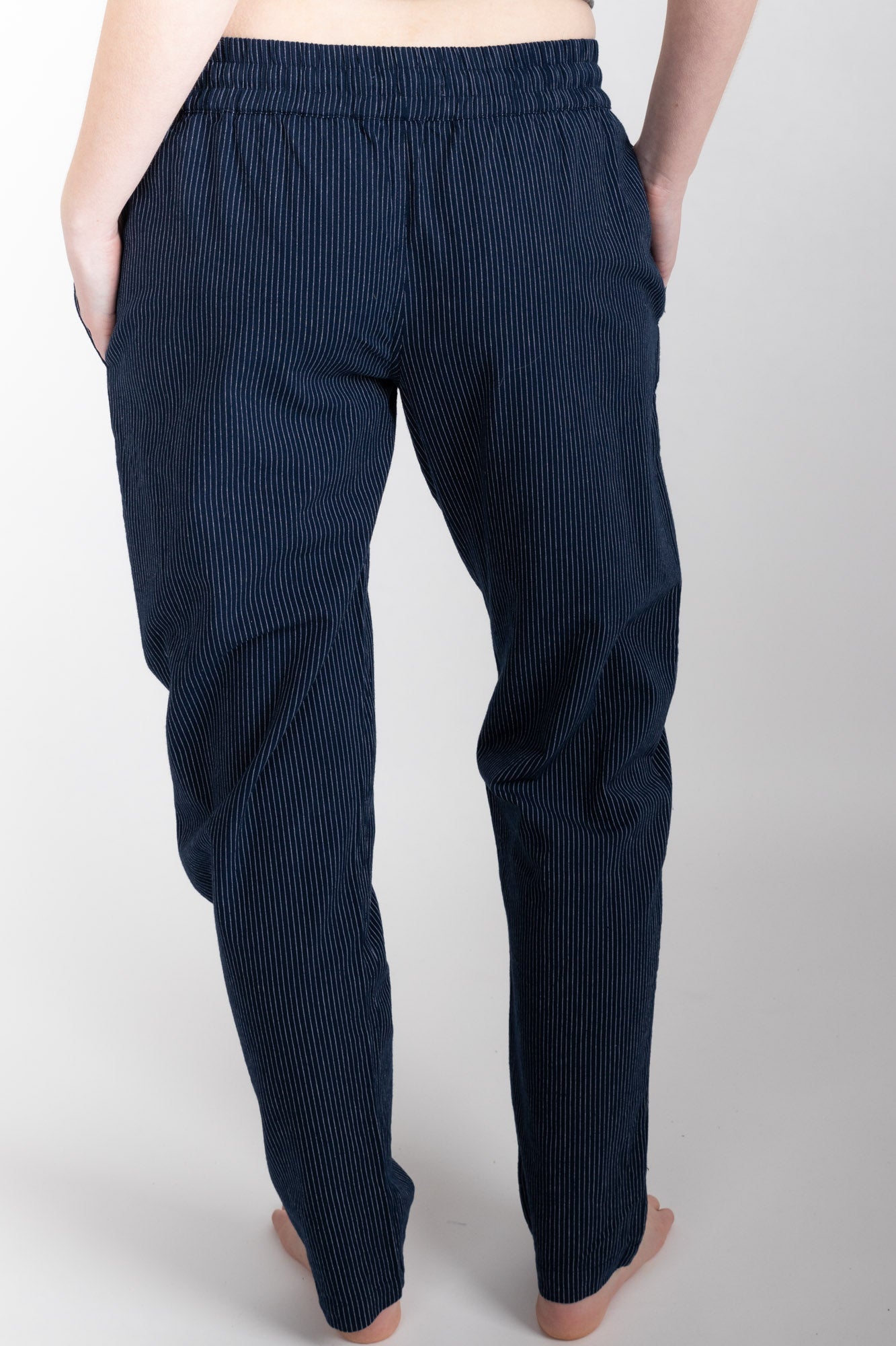 Everyday Pant, Navy Pinstripe