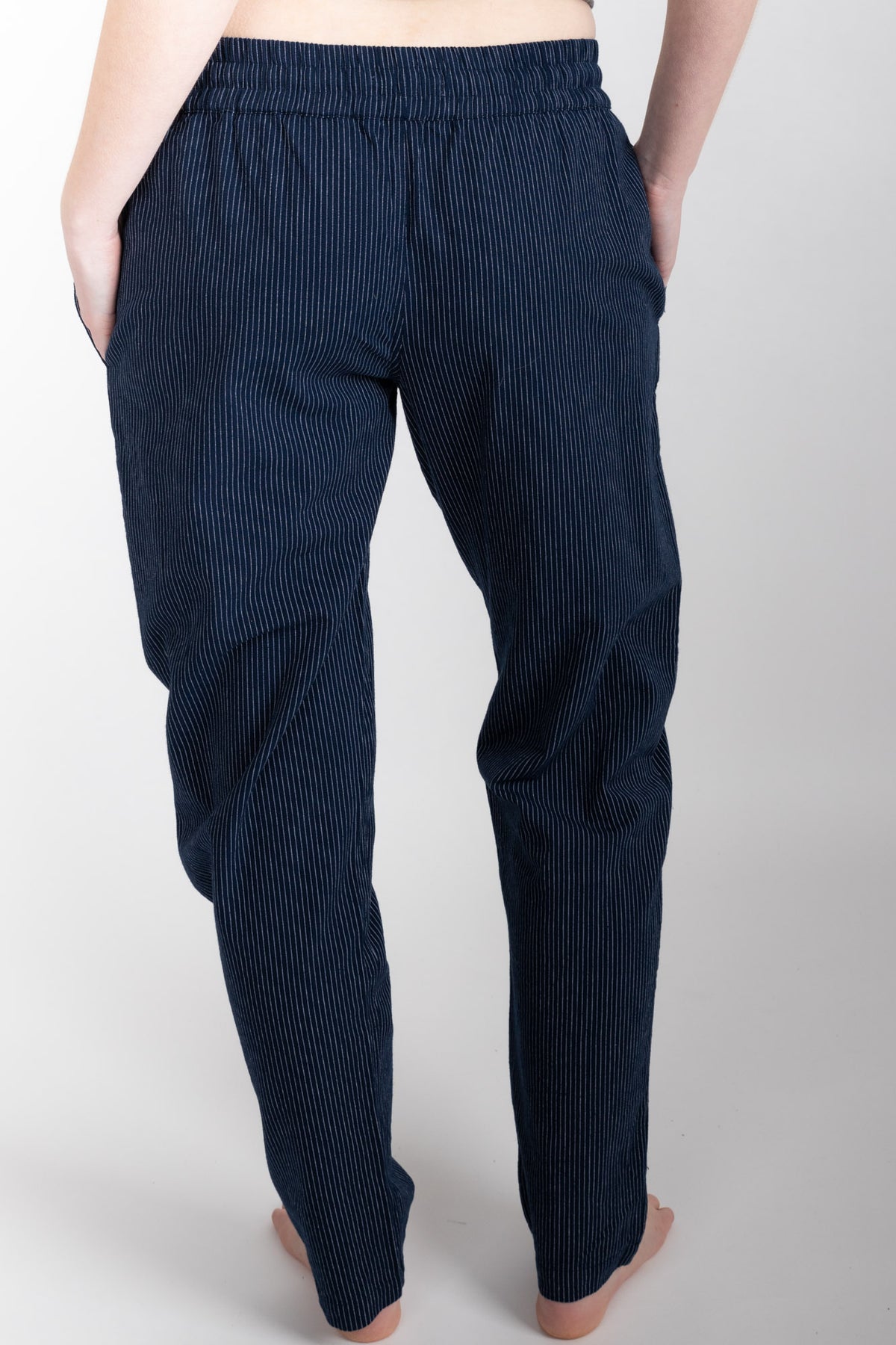 Everyday Pant, Navy Pinstripe