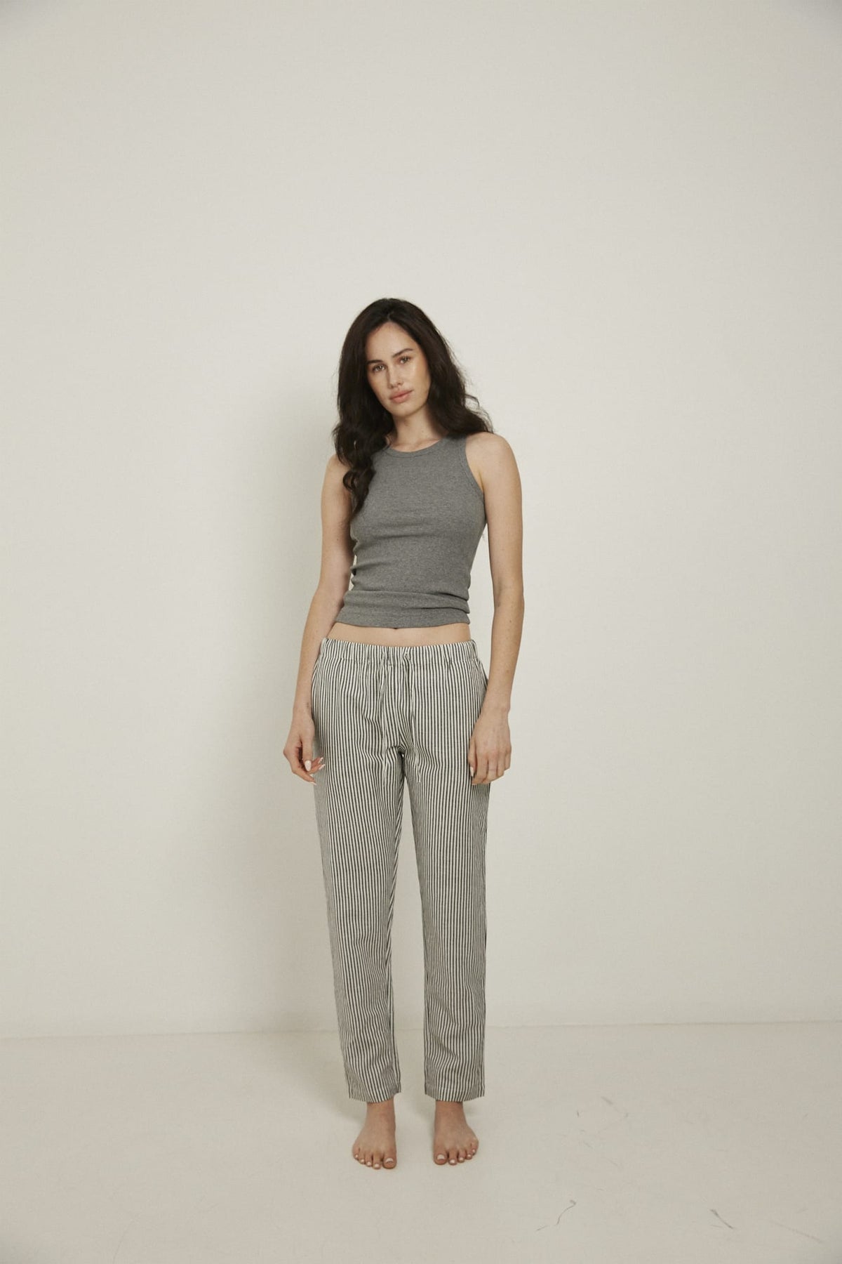 Everyday Pant, Black/White Stripe