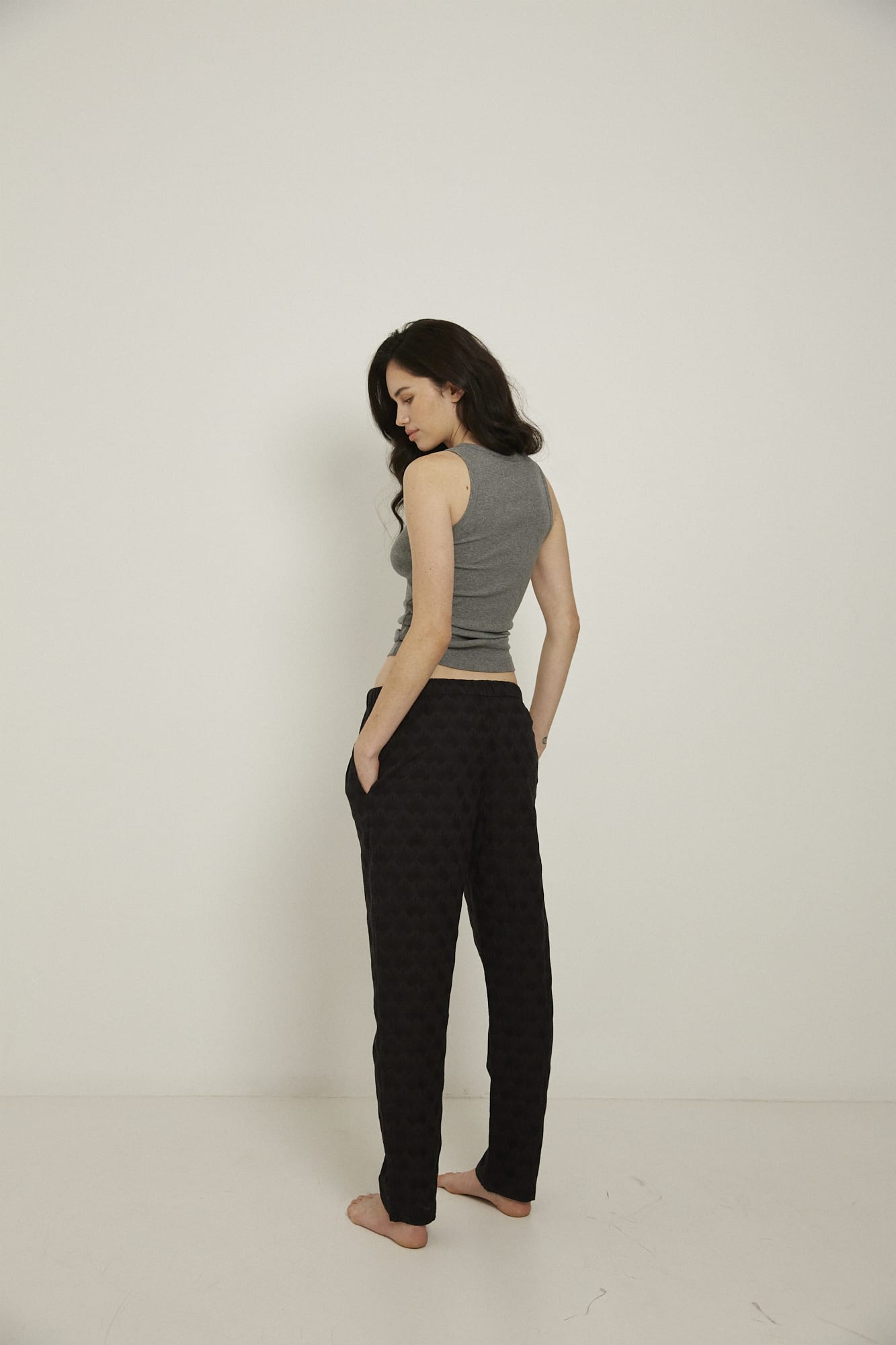 Everyday Pant, Black Embroidery