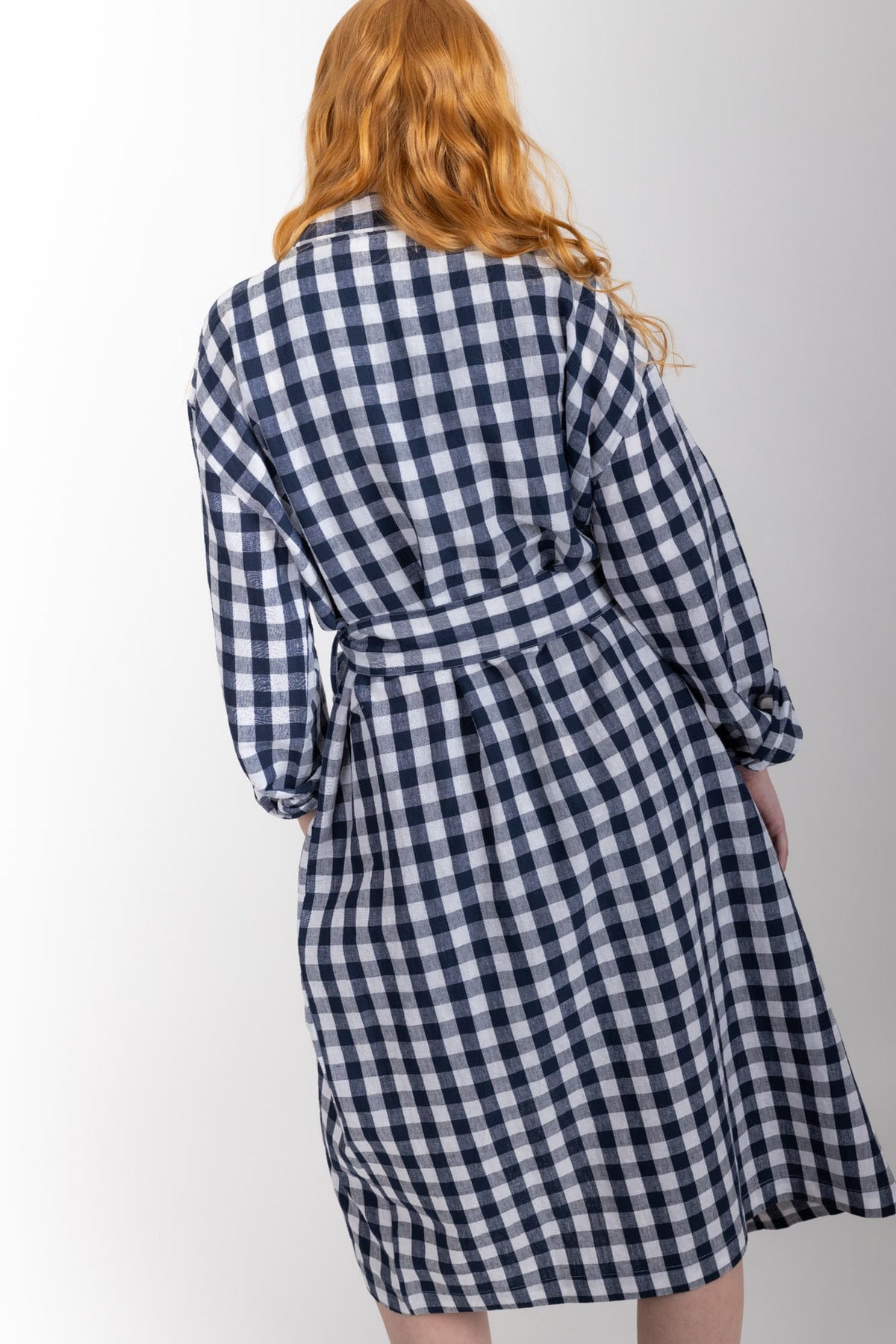 Everyday Robe, Navy Check