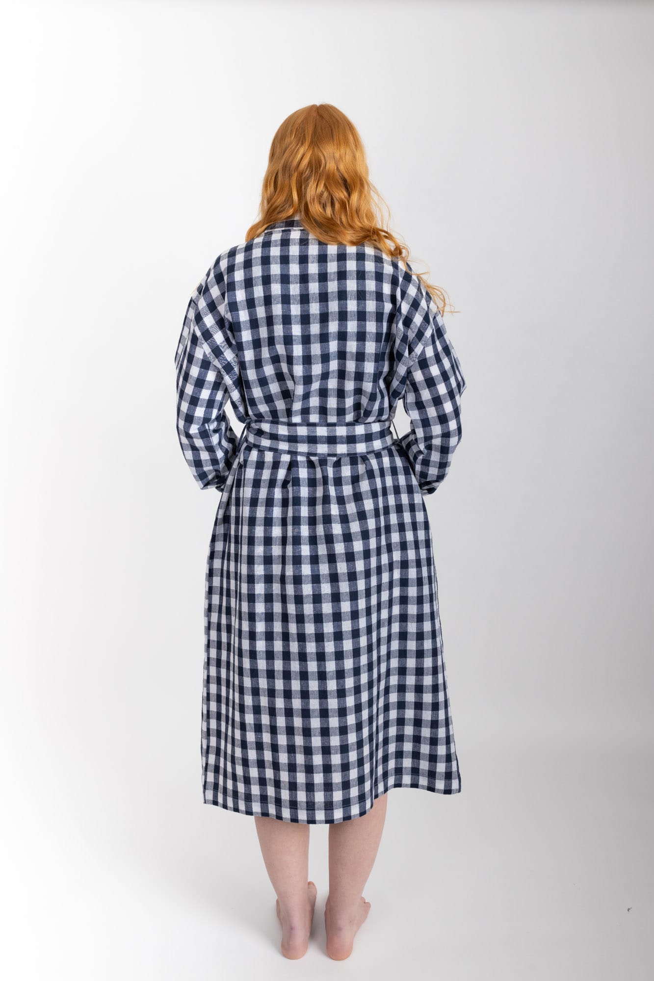 Normal Robe Everyday Robe, Navy Check – General Sleep