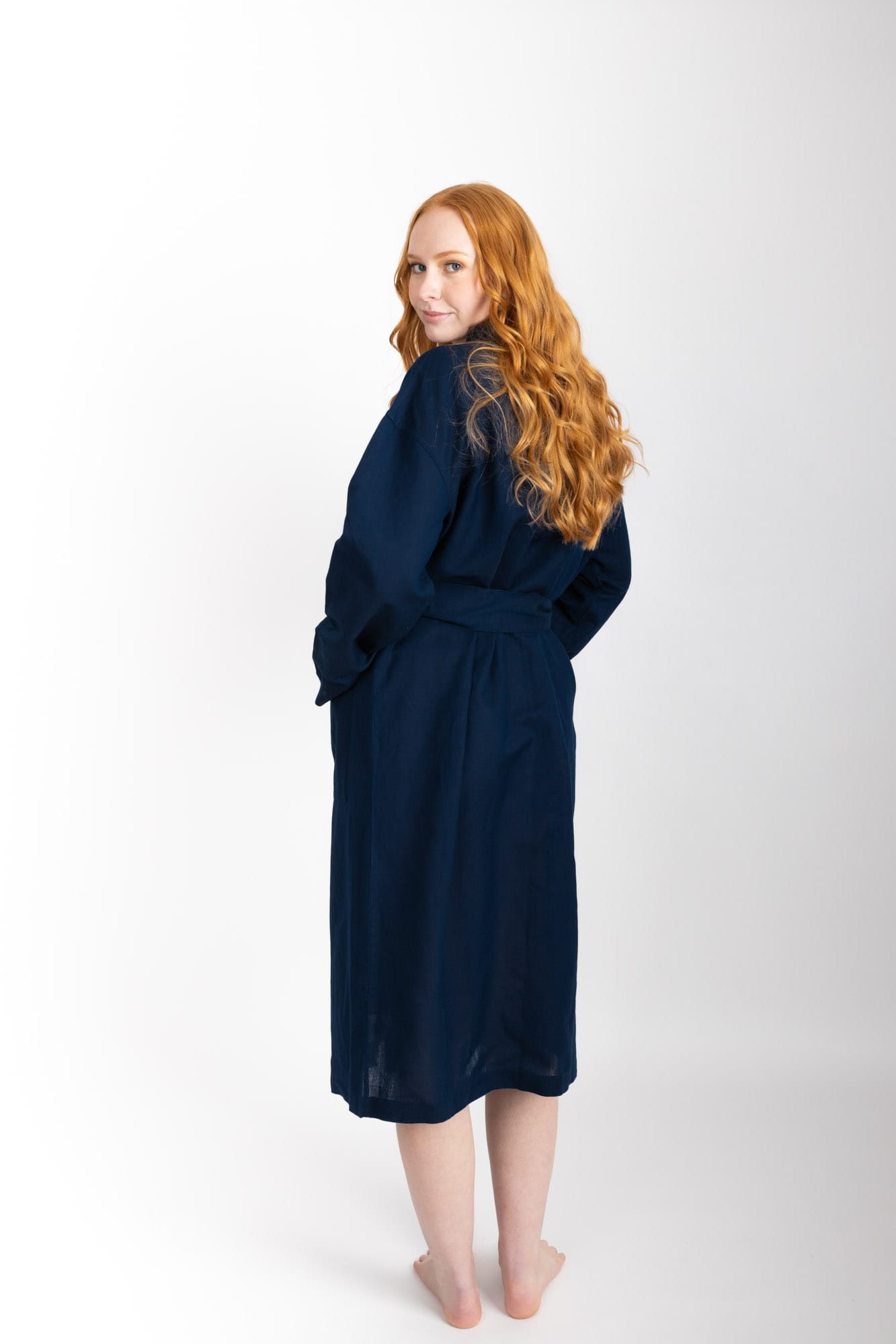 Short Robe Navy Everyday Robe, Navy – General Sleep