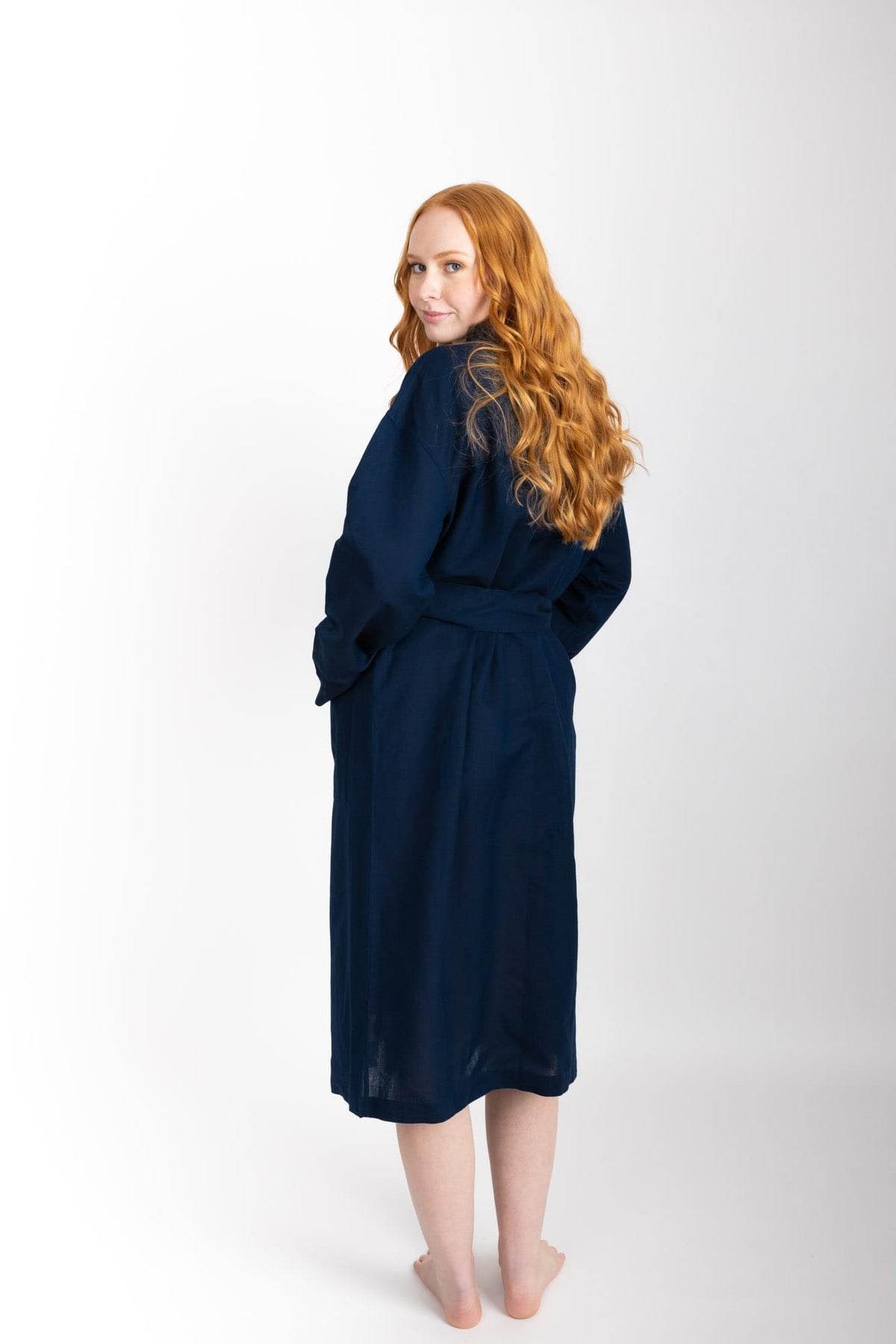Navy Robe Everyday Robe, Navy – General Sleep