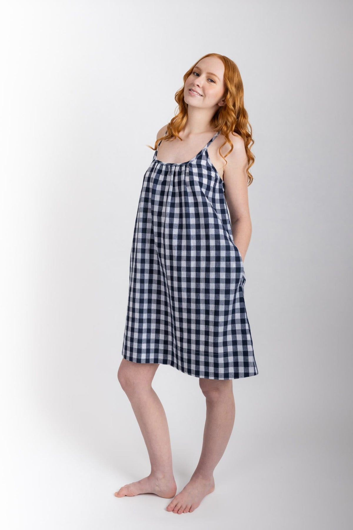 Evie Slip, Navy Check