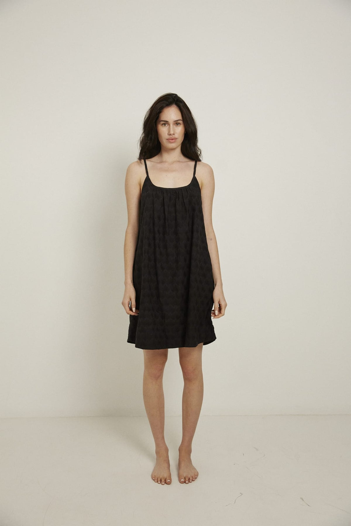 Evie Slip, Black Embroidery