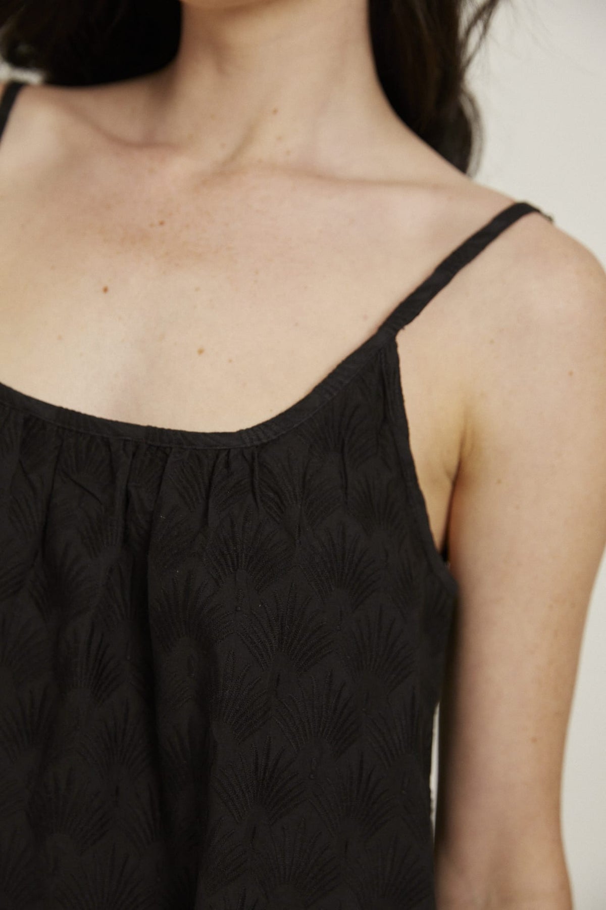 Evie Slip, Black Embroidery