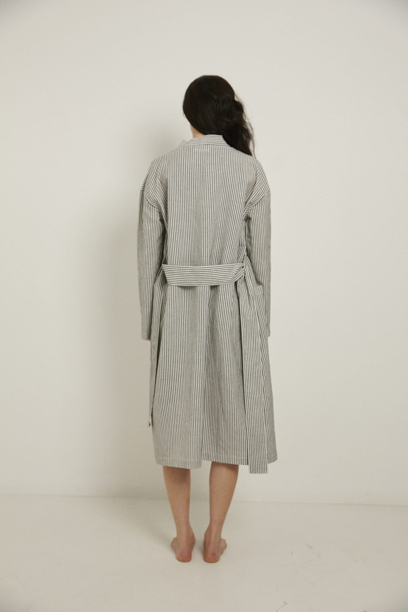 Everyday Robe, Black/White Stripe