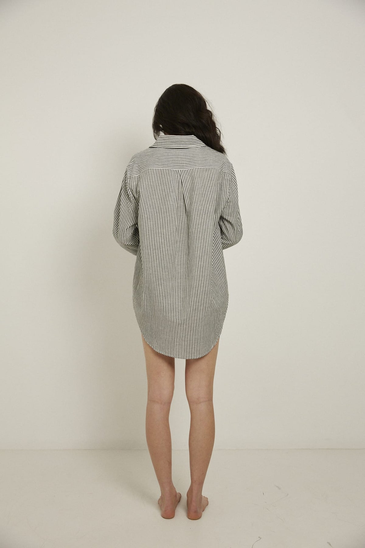 Mira Shirt, Black/White Stripe