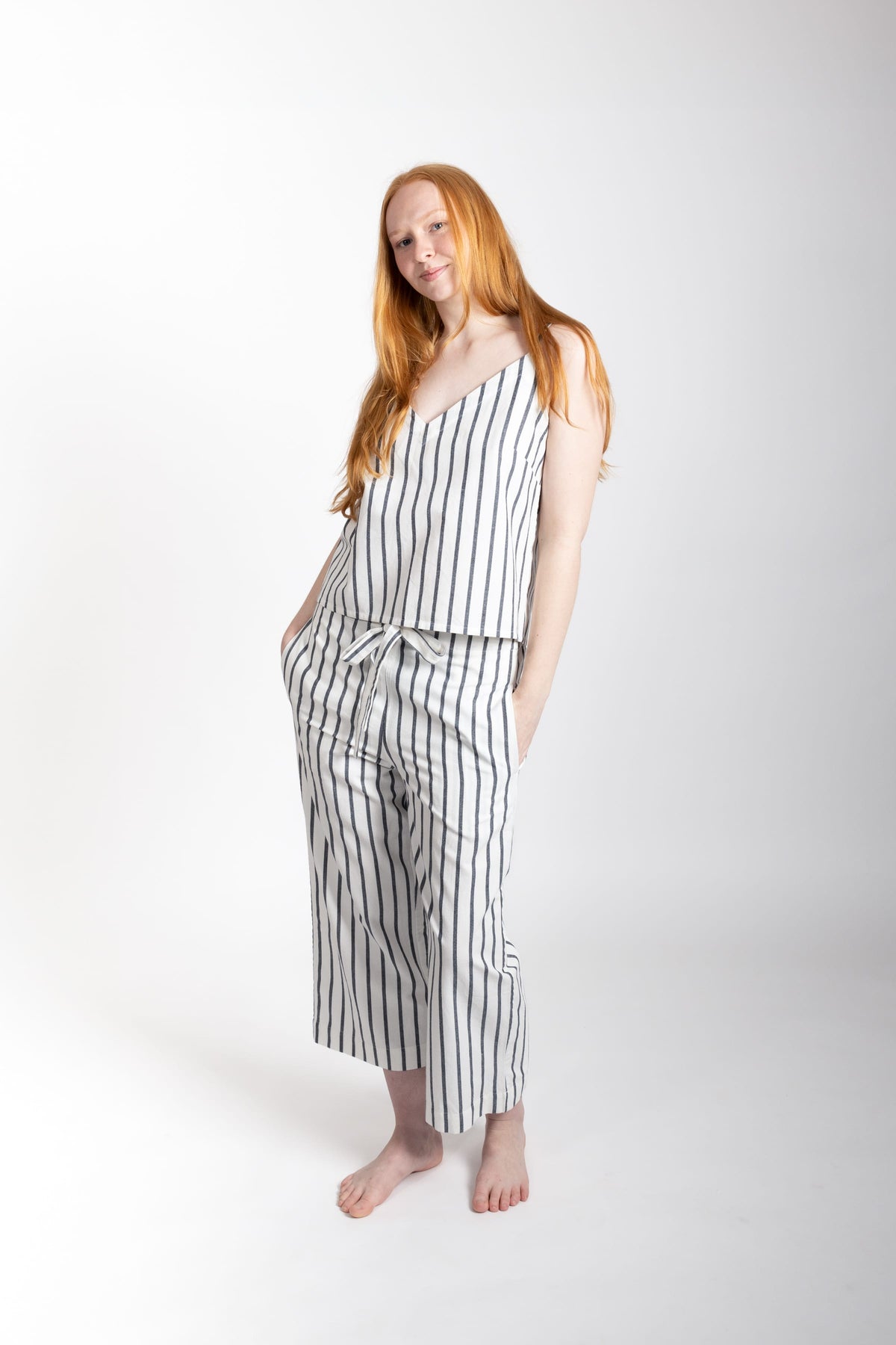Paloma Set, Navy Stripe