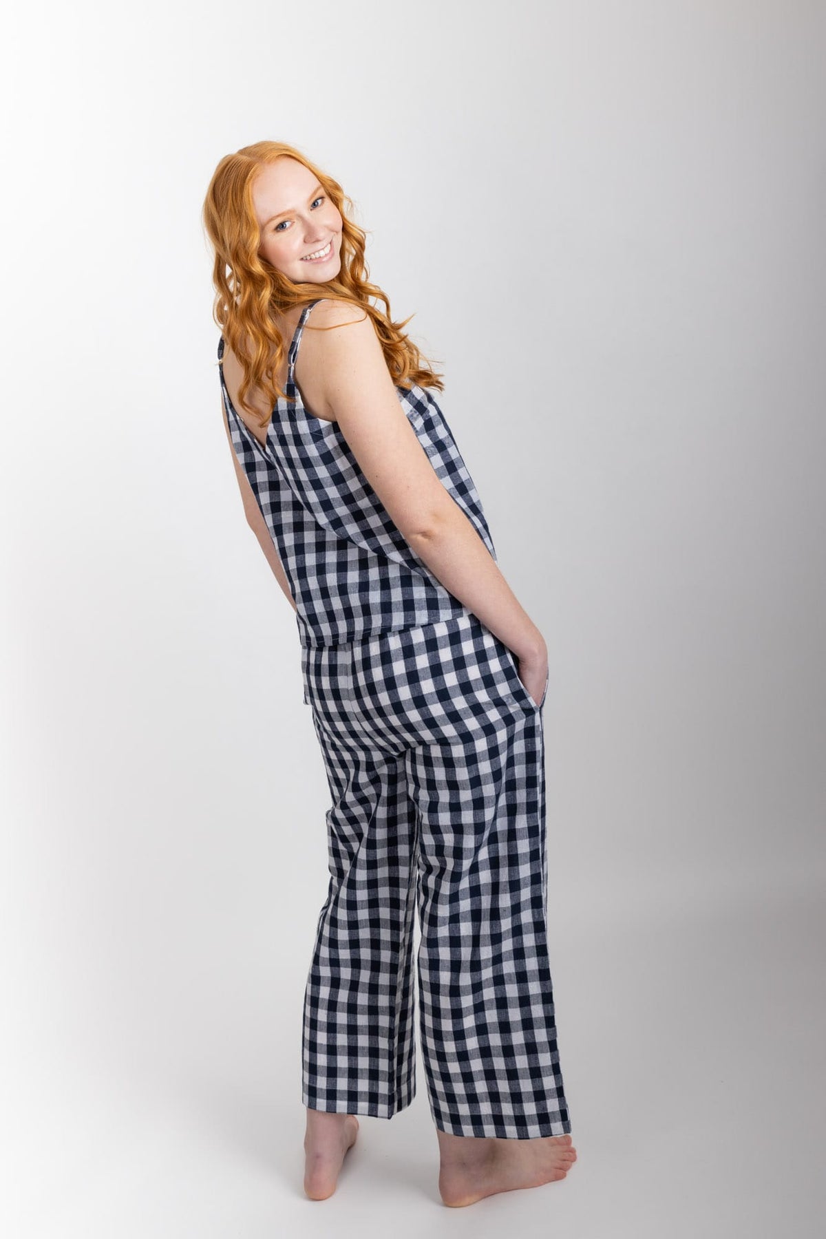 Paloma Set, Navy Check
