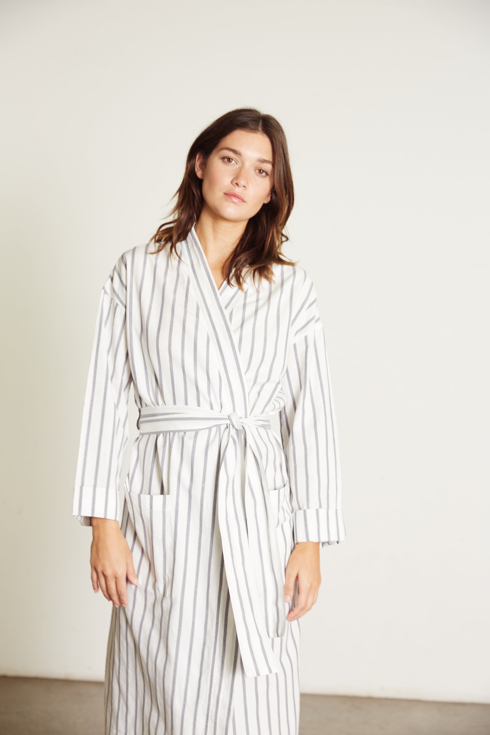 Everyone Robe, Navy Stripe