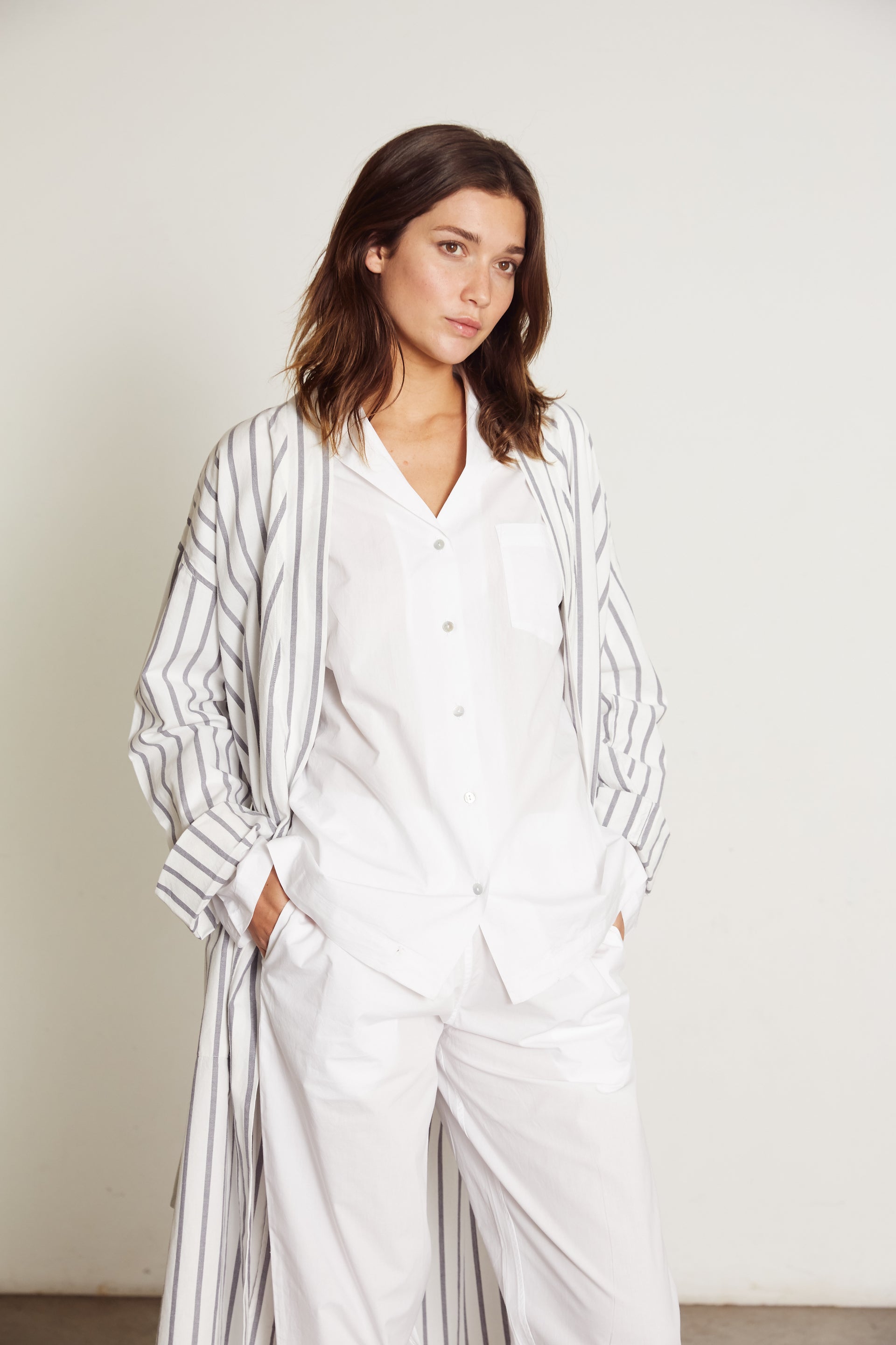 Everyone Robe, Navy Stripe