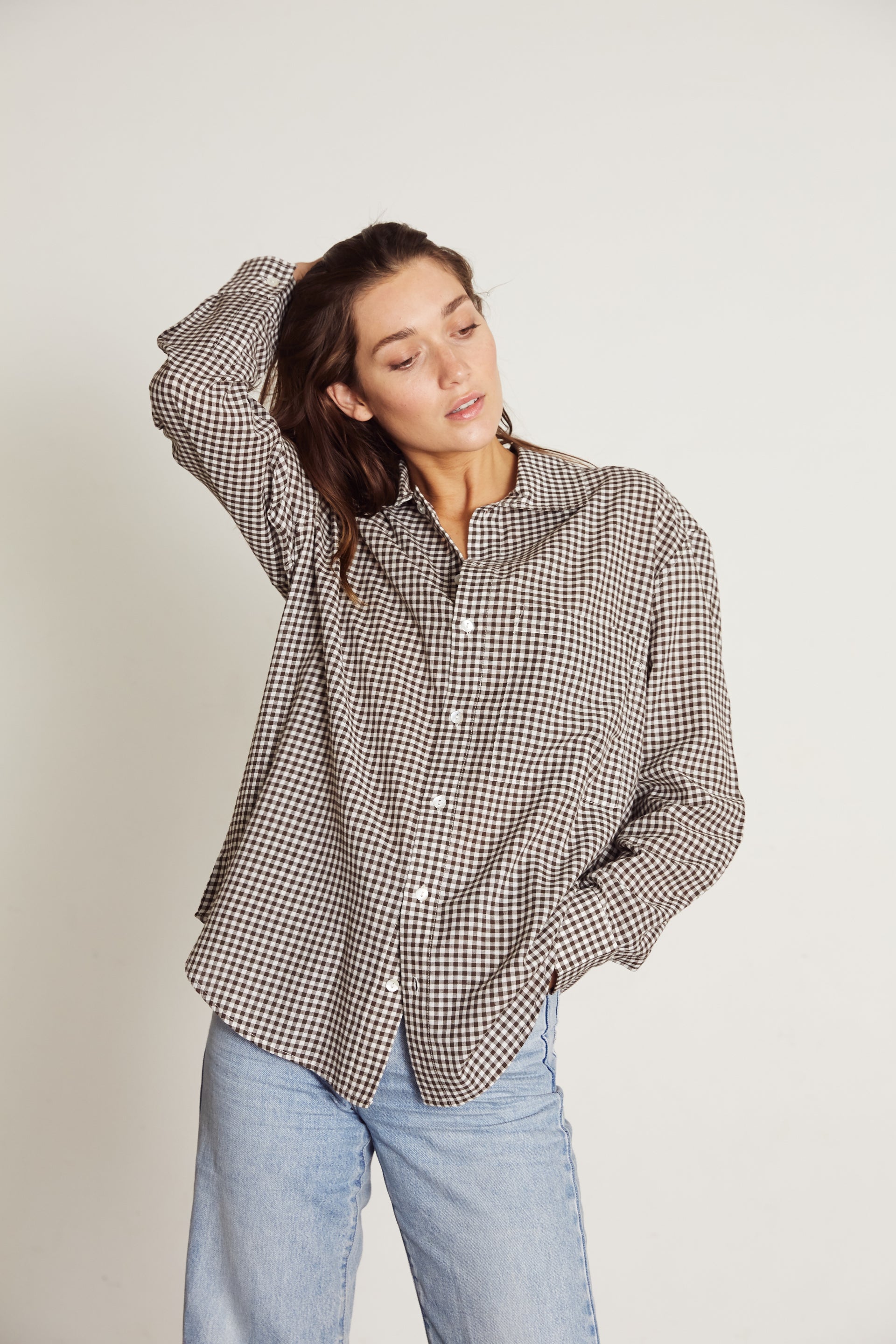 Everyone Shirt, Chocolate Gingham