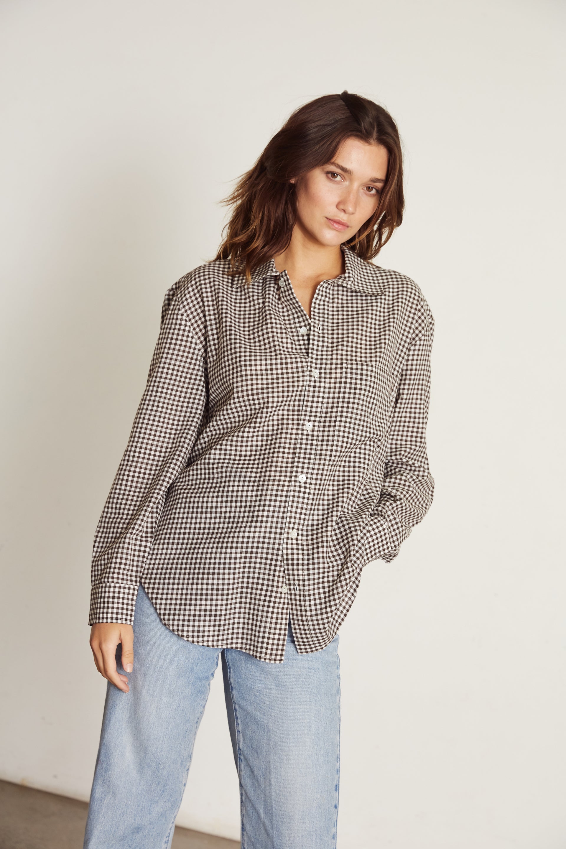 Everyone Shirt, Chocolate Gingham