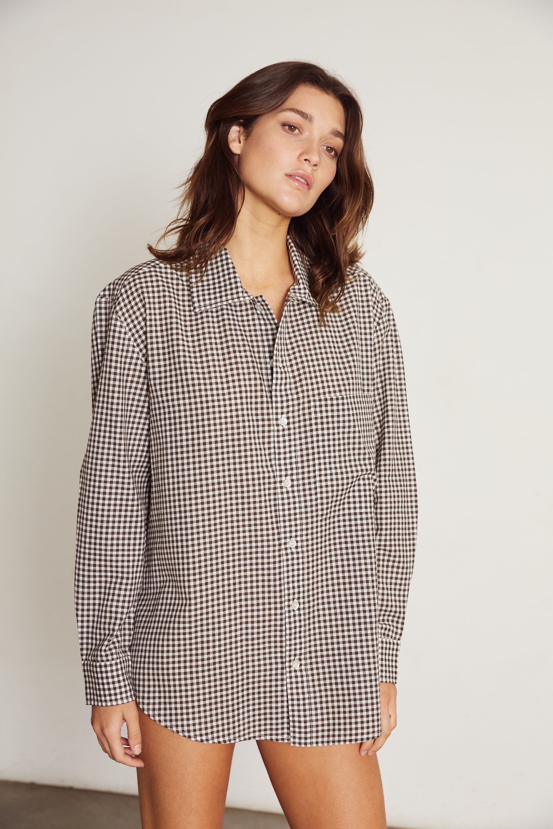 Everyone Shirt, Chocolate Gingham