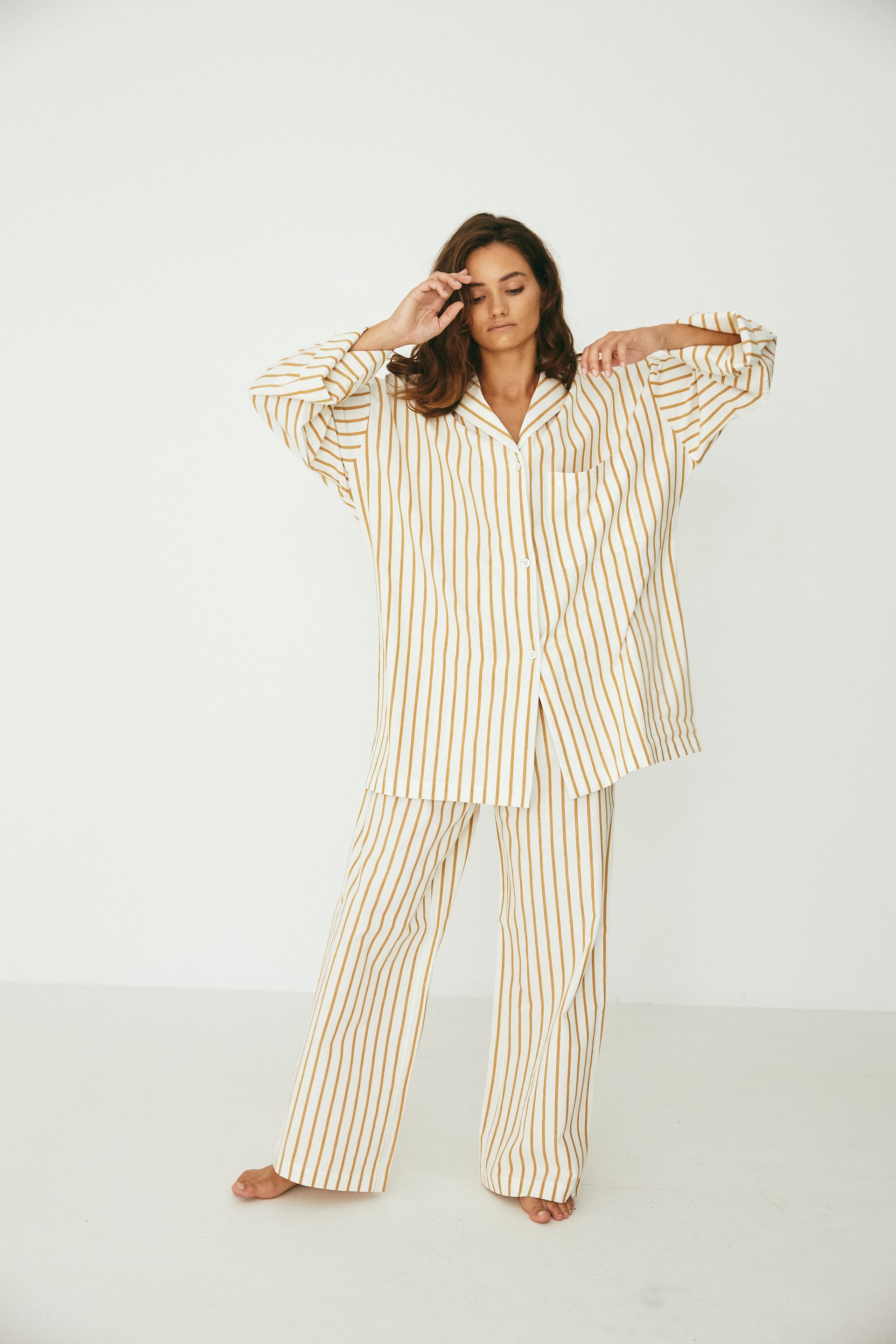 Winona Set, Mustard Stripe