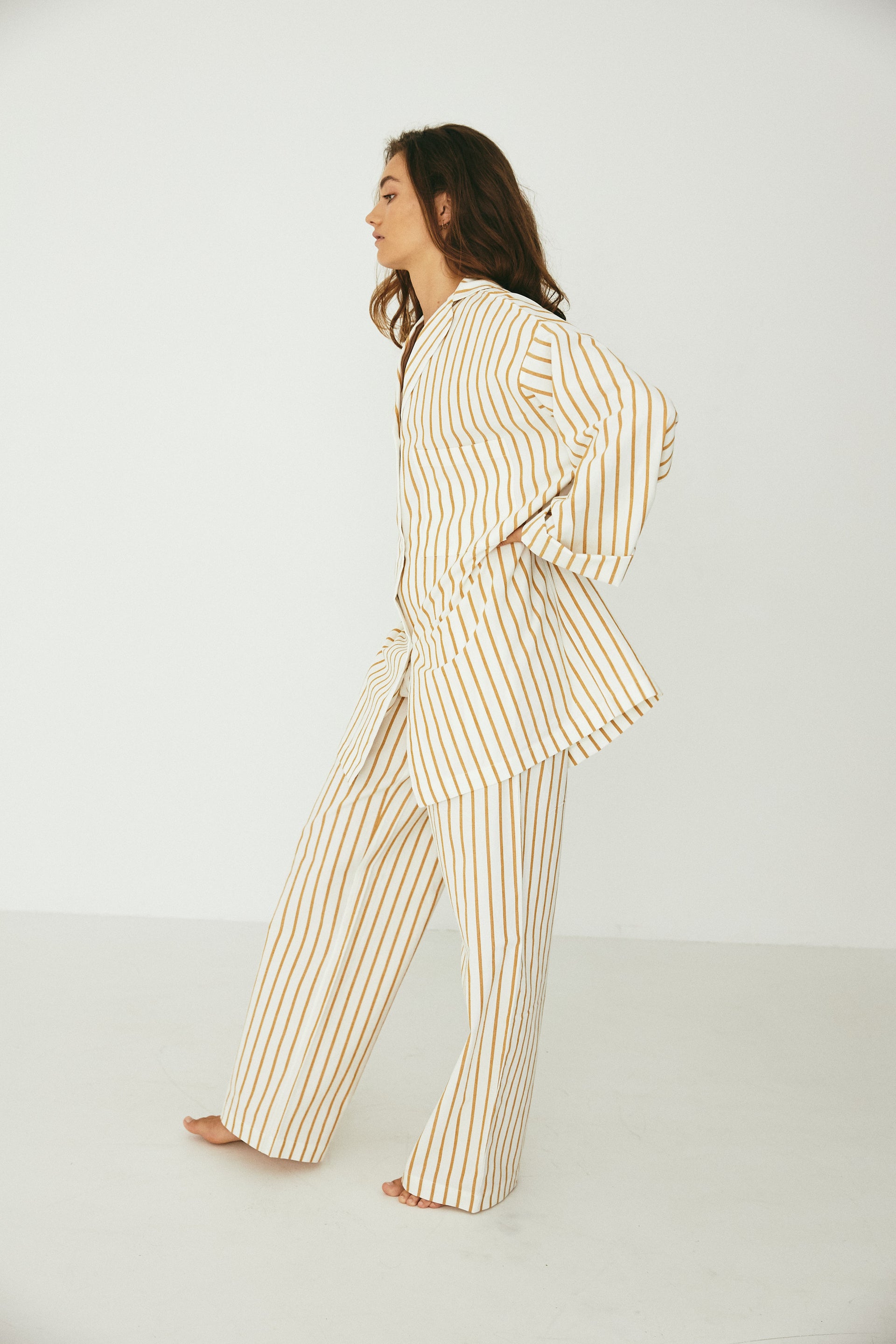 Winona Set, Mustard Stripe