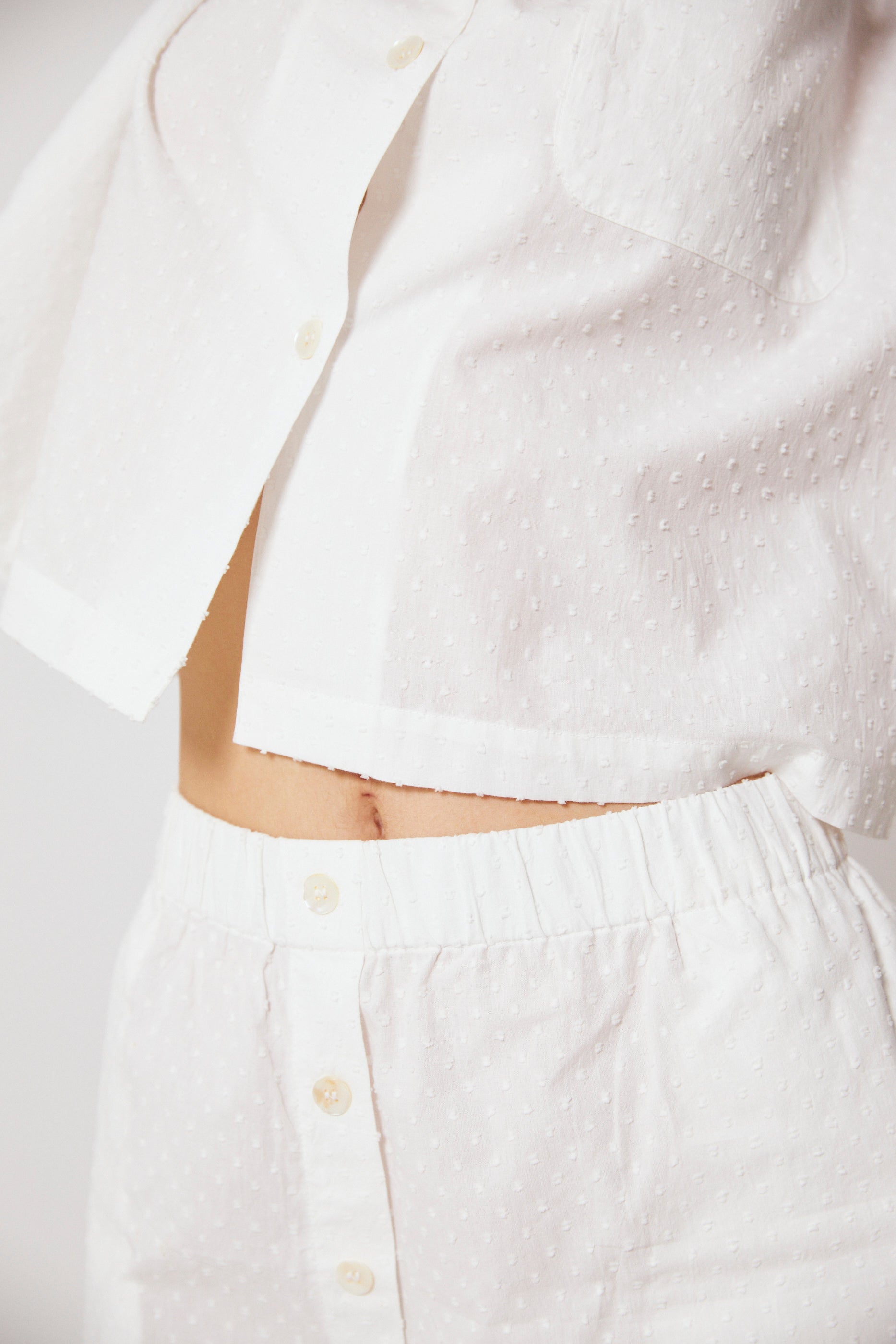 Camilla Set, White Swiss Dot