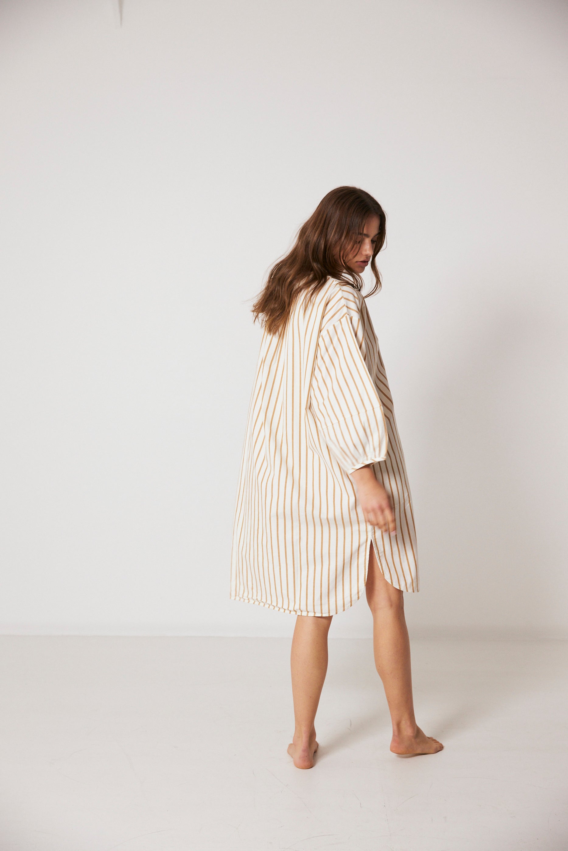 Iris Caftan, Mustard Stripe