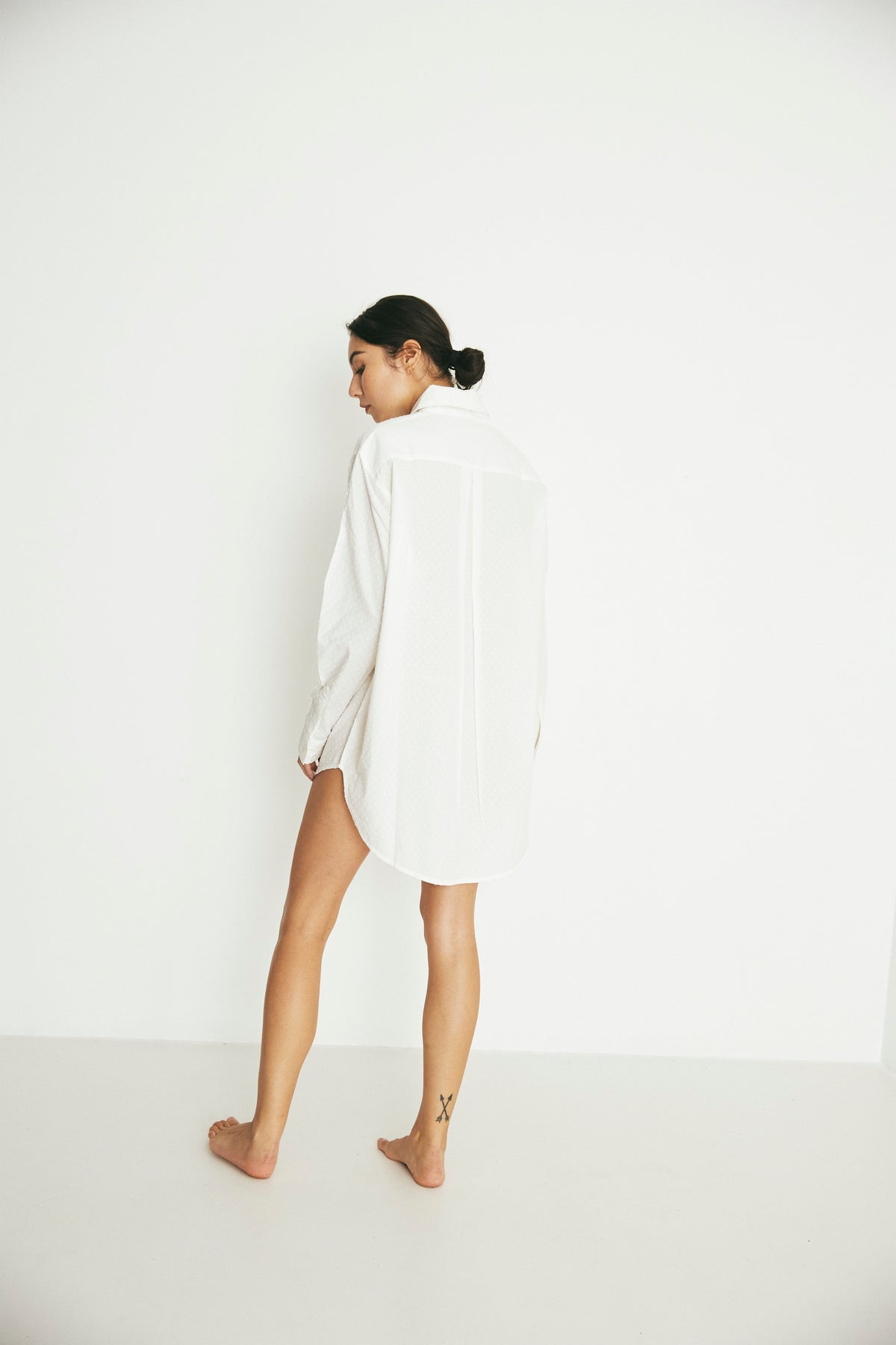 Everyone Shirt, White Swiss Dot