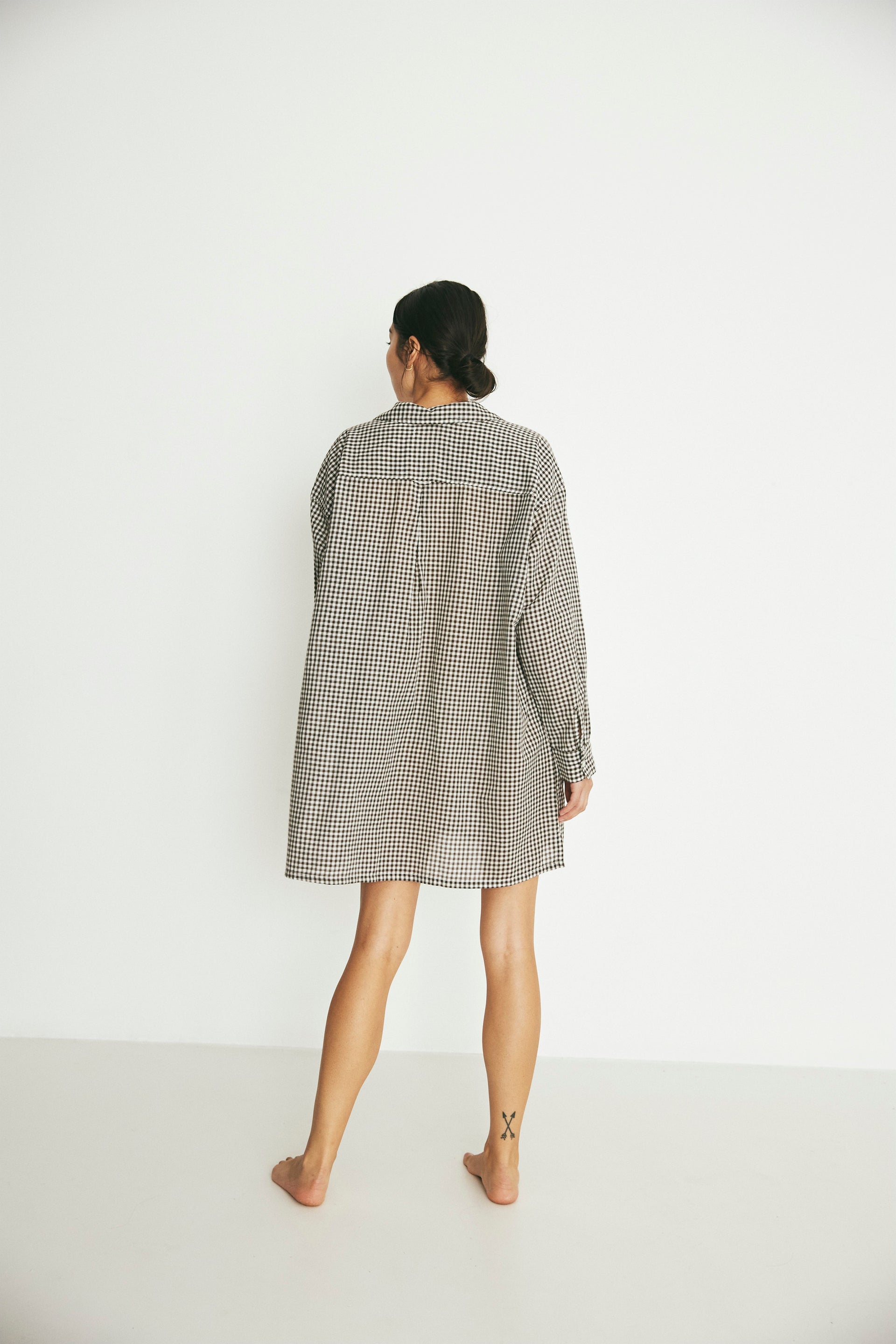 Sleep Shirt, Chocolate Gingham