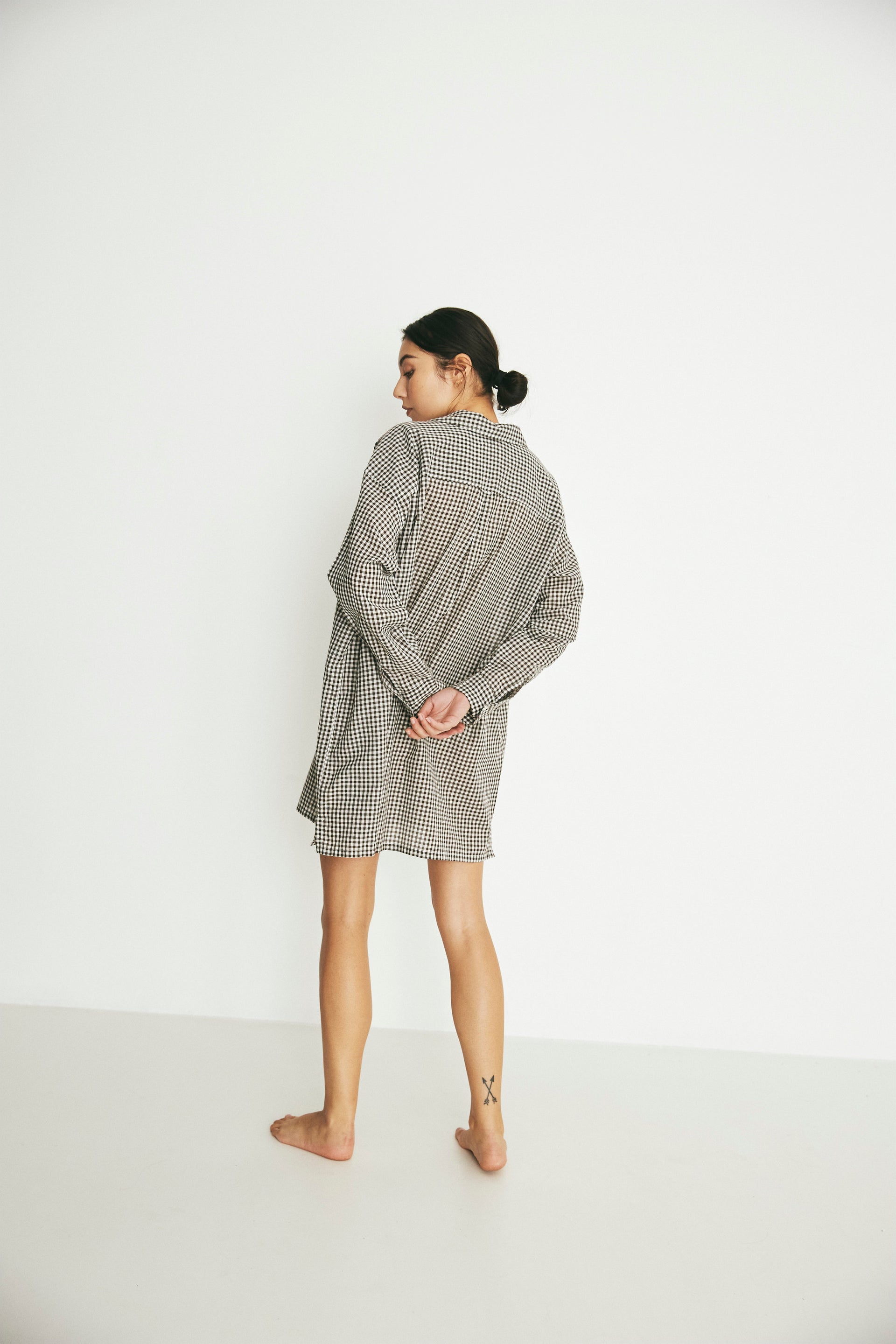 Sleep Shirt, Chocolate Gingham